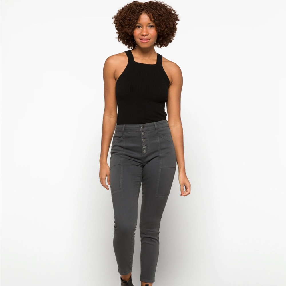 Pistola High Rise Button Front Cargo Pant